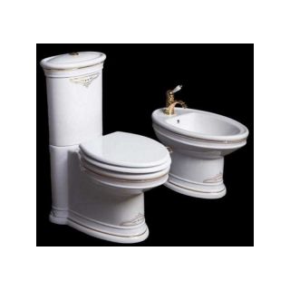 Унитаз напольный Boheme Puro белый/золото 959-G